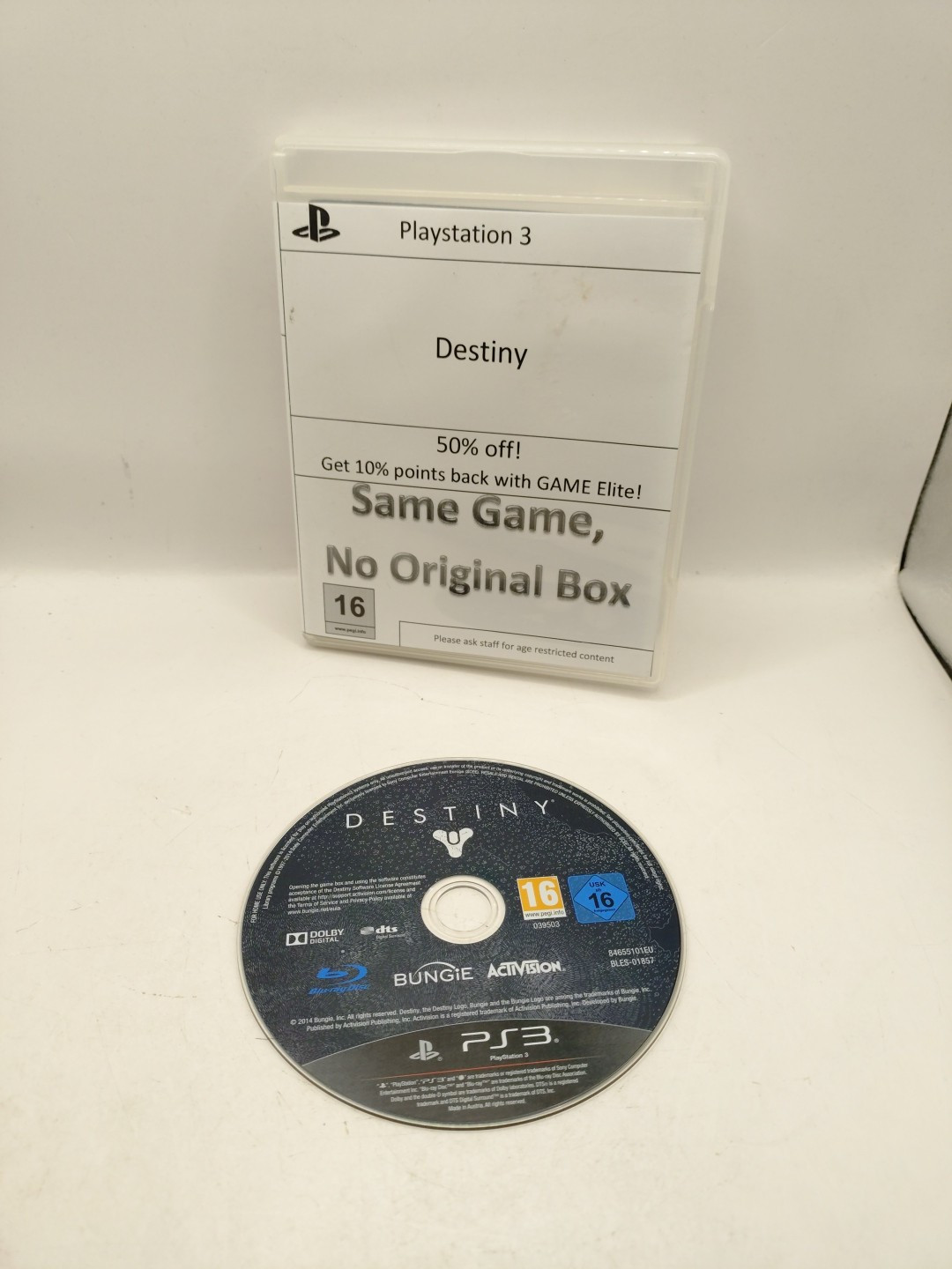Destiny (Sony PlayStation 3, 2014) Game Disc Only