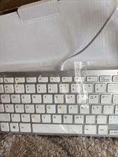 Compact USB Wired Keyboard KB-30-68WT Silver White 78-Key PC Mac New in Box