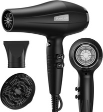 Ionic Hair Dryer with Diffuser, Blow Dryer, Professional 1875W Powerful AC Motor