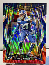 2024 Panini Select - Concourse Tariq Woolen #95 Black & Red Shock Prizm