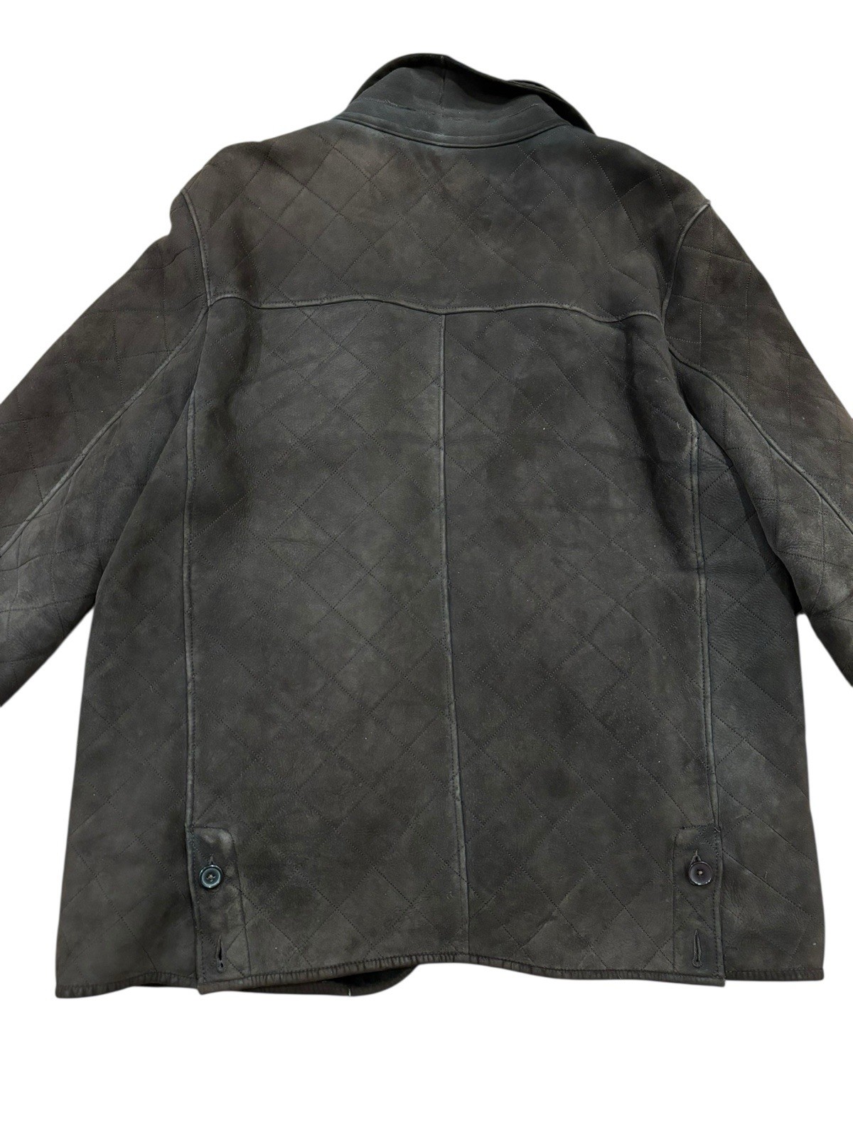 Di Bello Shearling Sheepskin Coat Jacket Brown Made In Italy Size 58 Size 48 US