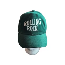 Rolling Rock Beer Green Baseball Hat/Cap Strap Back Mohrs NWOT