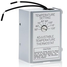 120V Adjustable Attic Fan Thermostat Switch 58033 Replacement for Exhaust Fans