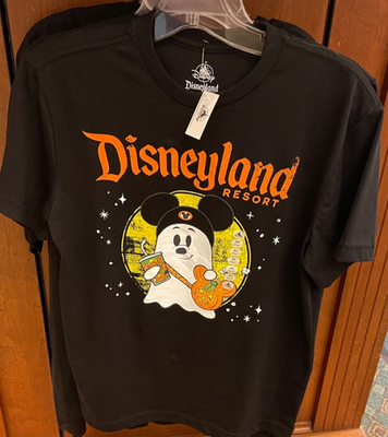 Disneyland Resort 2025 Halloween Mickey Ghost Adult T-Shirt Size
