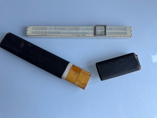 Vintage A.W. Faber-Castell Castell 861 Slide Rule In Original Case ~ DRP 206428 - Foto 2 di 15