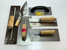 6pc NOS USA Mix Vintage Trowel Lot, Marshalltown, QEP, Iowa, Top-Spec, Red Devil