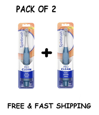 (2) Spinbrush Pro Clean Battery Powered Toothbrush - Soft