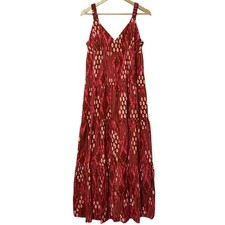 Hatch Maternity Dress 2 Clay Ikat Katherine Maxi Sleeveless Lightweight NWT