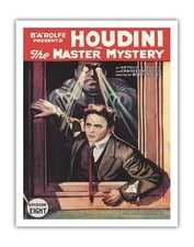 Harry Houdini in The Master Mystery - Episode Eight - Vintage Film Movie Poster