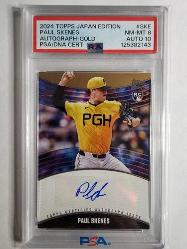 2024 Topps Japan Edition - Paul Skenes Autograph Gold /25 PSA 8/10 Auto (RC)