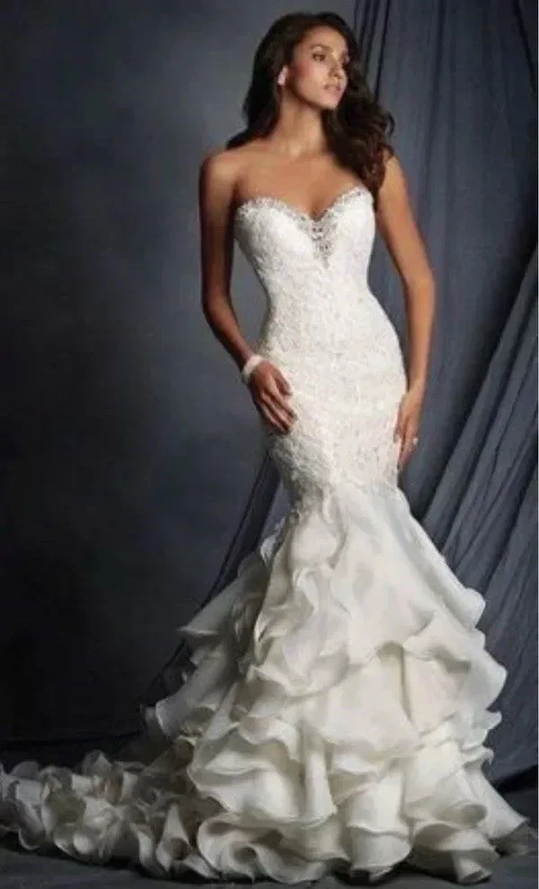 beach wedding dress two piece Two Piece Strapless Floor-length Lace Beach Boho Wedding Dress Wedding  Dresses-715462