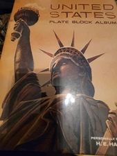 United States plate block album volume B (incomplete, original gum intact)