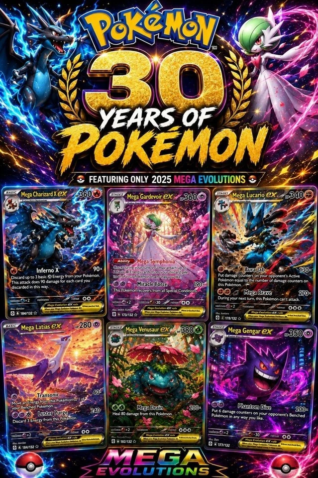 Pokemon 30th Anniversary Saga - Sun & Moon + XY Era