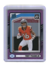 2024 Donruss #338 Troy Franklin Optic Rated Rookies Preview Pink