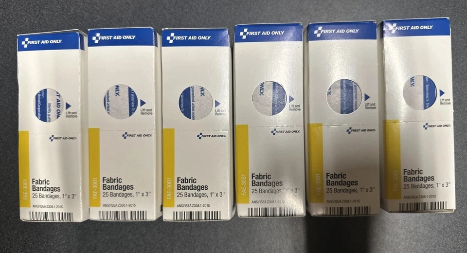 First Aid Only, Inc FAE3001 Fabric Bandages, 1-Inch x 3-Inch, 25/Box (6 boxes ) - Image 3 of 3