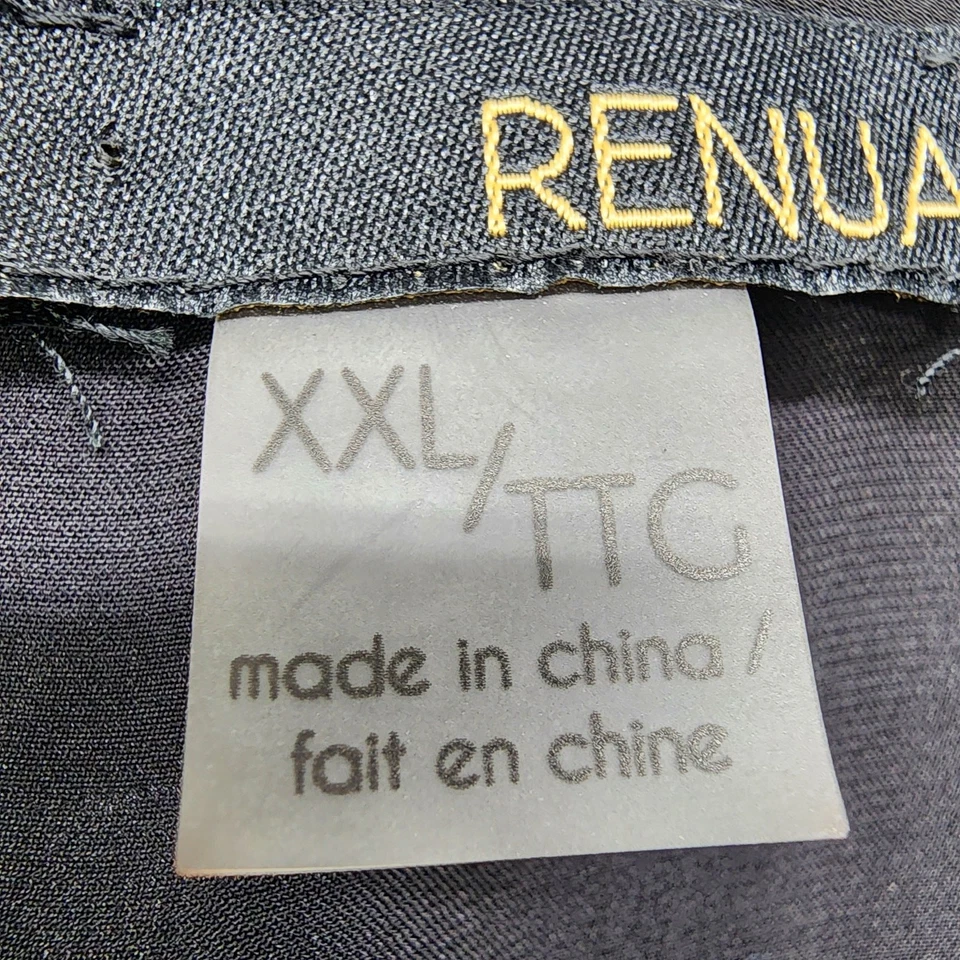 Renuar Top Womens XXL Black Sleeveless V-Neck Pleated Asymmetric Blouse Silky - Image 4 of 4