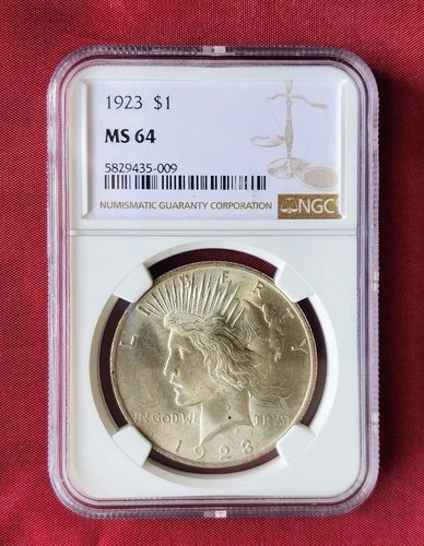 1923-P Peace Silver Dollar $1 NGC MS64  Philadelphia Mint Uncirculated