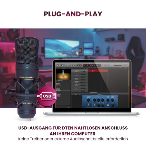 MPM-2000U - USB-Kondensatormikrofon für Gaming, Streaming, Podcasting und PC/... - Bild 4 von 9