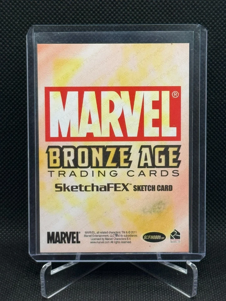 2012 Rittenhouse Marvel Bronze Age SketchaFEX Sketch Card Kevin West Korg 1/1 - Image 2 of 2