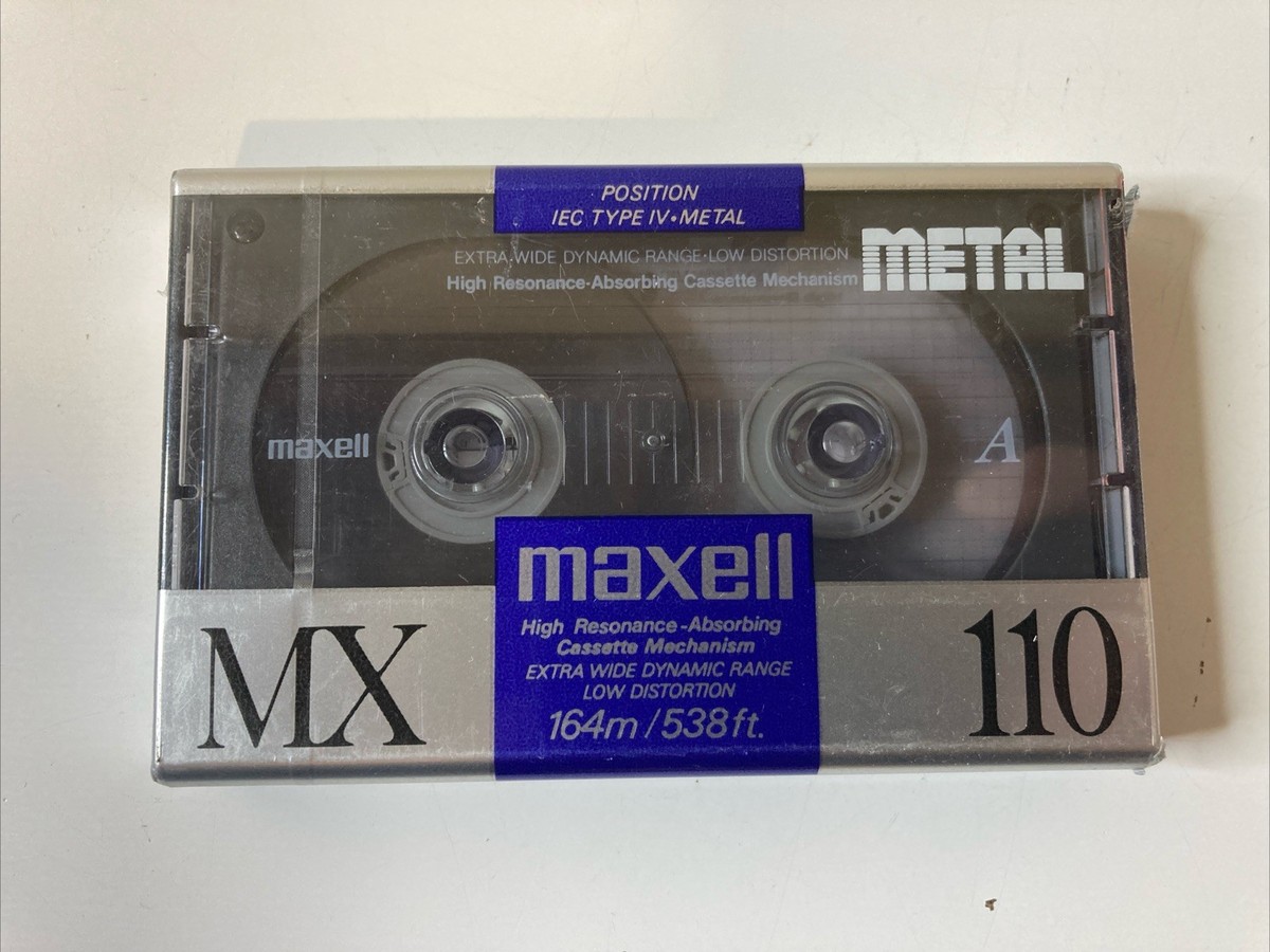 Maxell Metal Capsule Audio Cassette Tapes 110 & 100 Type IV for