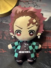 Demon Slayer Tanjiro Kamado Plush Doll Clip Keychain Kimetsu no Yaiba Anime