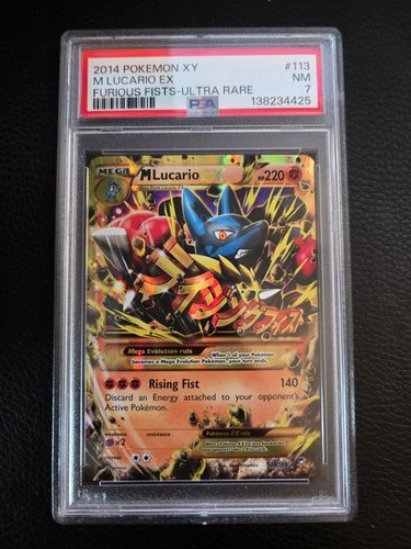 M Lucario-EX graded PSA 7 for sale on eBay