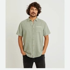 Marine Layer Cotton Short Sleeve Selvage Shirt Sz XL