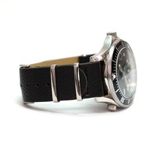 Cinturino orologio in pelle PU nero NATO 20 mm per Seamaster e Speedmater OMEGA