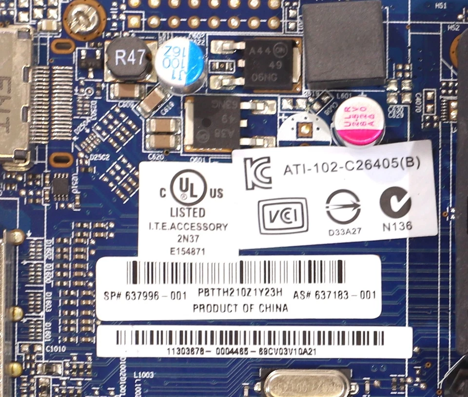 HP AMD Radeon HD 6450 512MB GDDR3 PCIe x16 Graphics Card P/N: 637996-001 Tested - Image 4 of 4