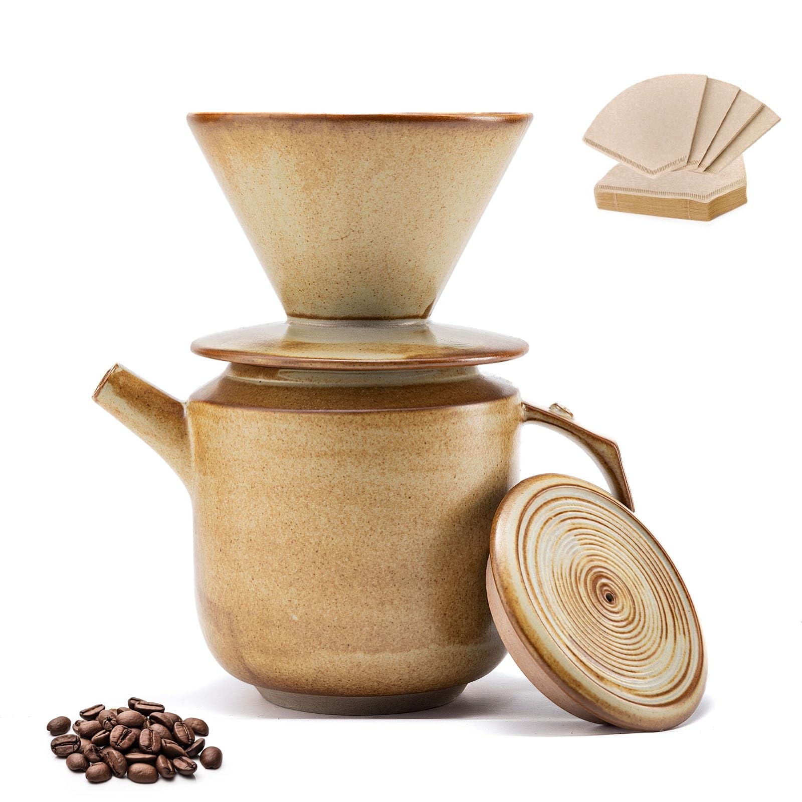 Set,with Lid And V60 Paper Coffee Fliters 20 Counts,hi...