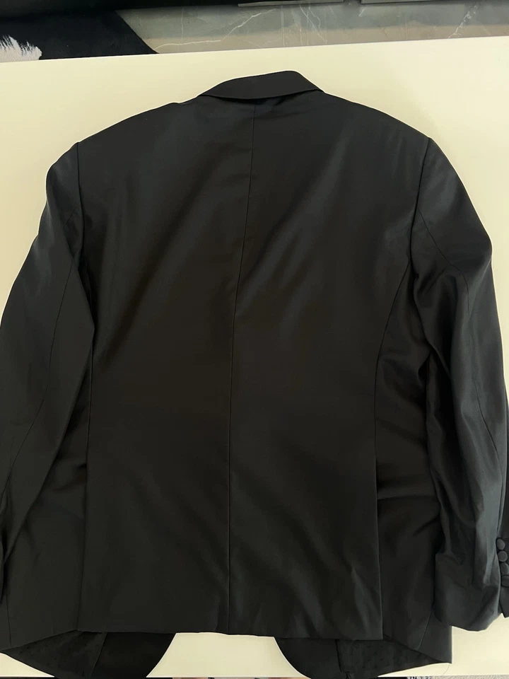 Emporio Armani G Line Plaid Black Tuxedo Dinner Jacket 58 EU BRAND NEW - Image 3 of 4