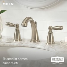 Moen TV6620BN Brantford Widespread Bathroom Faucet - Brushed Nickel, OPEN