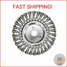 6 Inch Stainless Steel Twisted Wire Wheel for Bench Grinder with 1/2-Inch and 5/