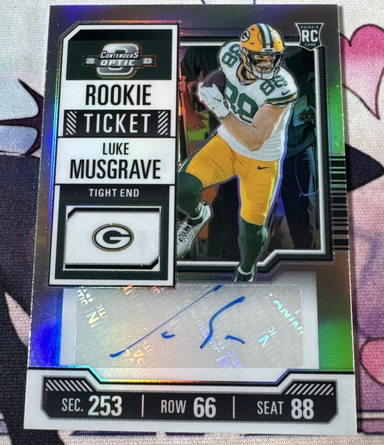 2023 Contenders Optic Rookie Ticket Auto Luke Musgrave #183 Silver Prizm RC