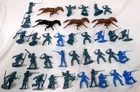Vintage 1960's 1970's 38 Plastic 2.5" Horse Army Soldier Figure Lot Marx
