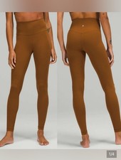 Lululemon Copper  Brown High Rise Ankle Leggings Women Yoga Athleisure Size 2