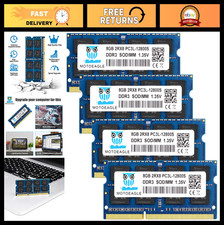32GB DDR3 RAM Upgrade Kit 4x8GB 1600MHz PC3-12800 SODIMM Laptop Memory CL11