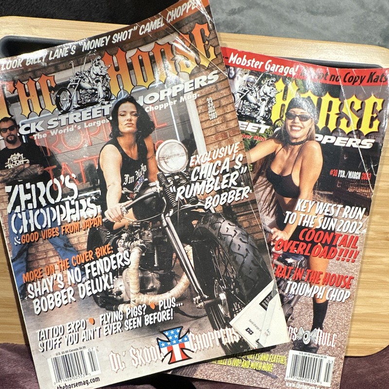 The Horse Backstreet Choppers Issue #30 March 2003 and #33 Illustrated Chopper
