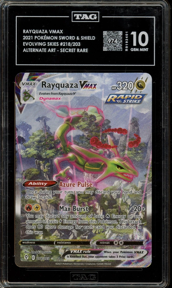 Las mejores ofertas en Rayquaza VMAX 218/203 SWSH07: Evolving