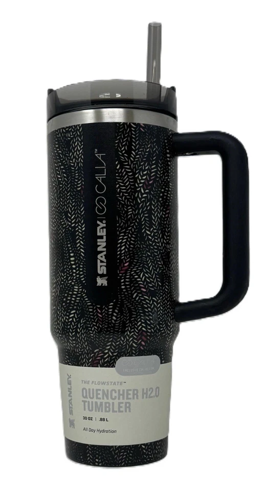 Stanley x Calia 30oz Flowstate Quencher H2.0 Tumbler Black Serpent Brand New