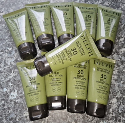 DELPH FACTOR 30 SONNENCREME UND FEUCHTIGKEITSCREMES, 50 ML X 10