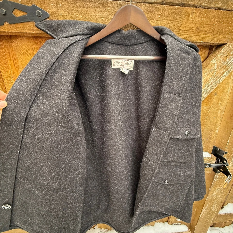 Filson Doble Mackinaw Cruiser Lana Virgen Estilo 83... Foto 4 de 4