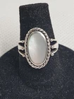 Vintage Mother of Pearl MOP Ring Sterling Silver Size 6 Signed WA