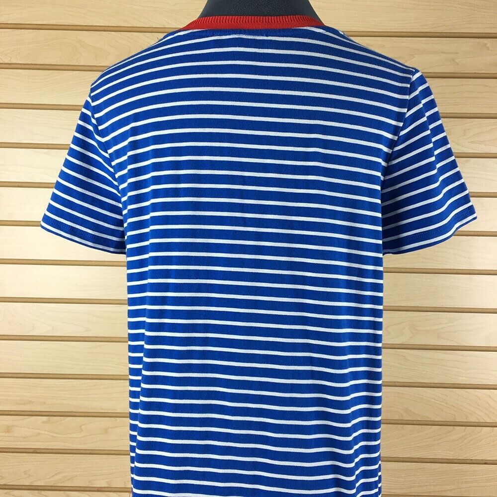 CC California T-Shirt Dress M Blue Striped Stretc… - image 7
