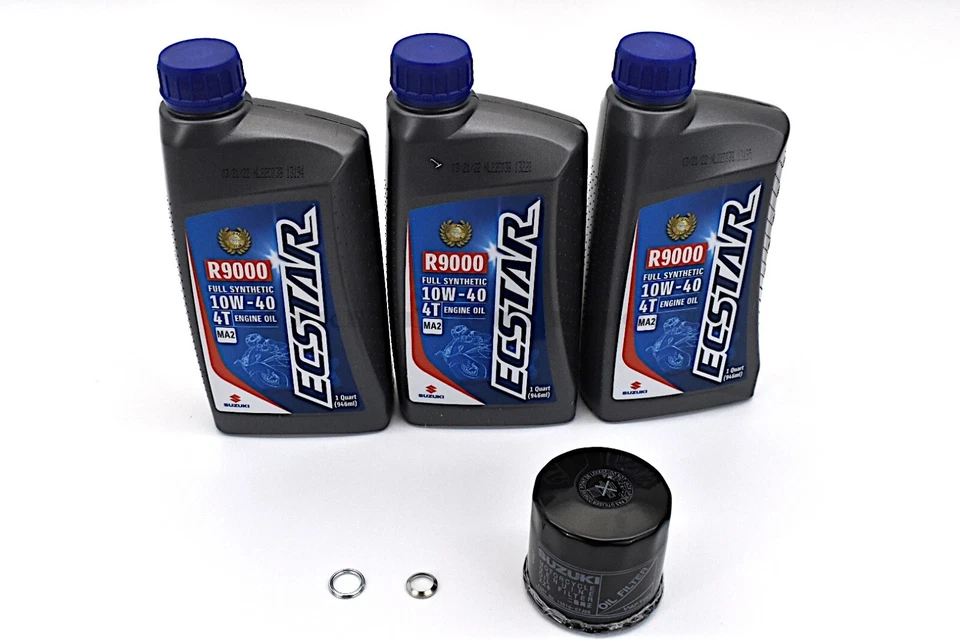 Oil Change Kit ECSTAR R9000 GSXR 600 750 86-23 OEM Suzuki Synthetic #J291 B - Image 2 of 4