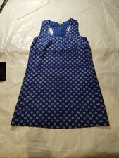 Jose Women's Size Small Blue With Ship Wheels Sleeveless Dress