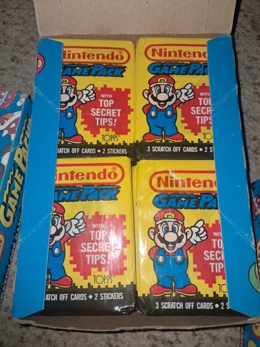 Topps Nintendo 1989 Game Packs Wax Box 48 Unopened Packs Cards Stickers - 第 2/4 張圖片