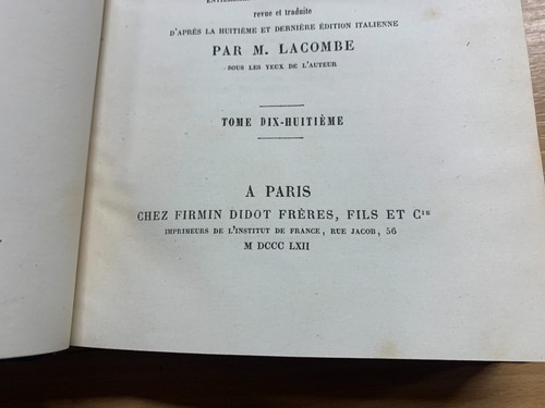 *RAR* 1862 "HISTOIRE UNIVERSELLE" CESAR CANTU VOL 18 FRANZÖSISCHES ANTIKES BUCH (P6) - Bild 6 von 13