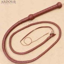 Genuine Cowhide Leather 6 Ft Bullwhip Handmade 12 Plait Training Costume Prop