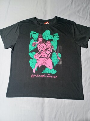 2000s Black Panther Marvel Wakanda Forever Movie Promo T-Shirt 